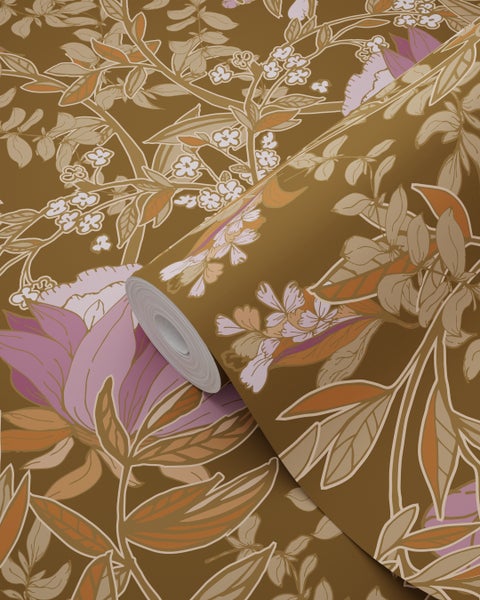 Rolle floral gemusterte Tapete