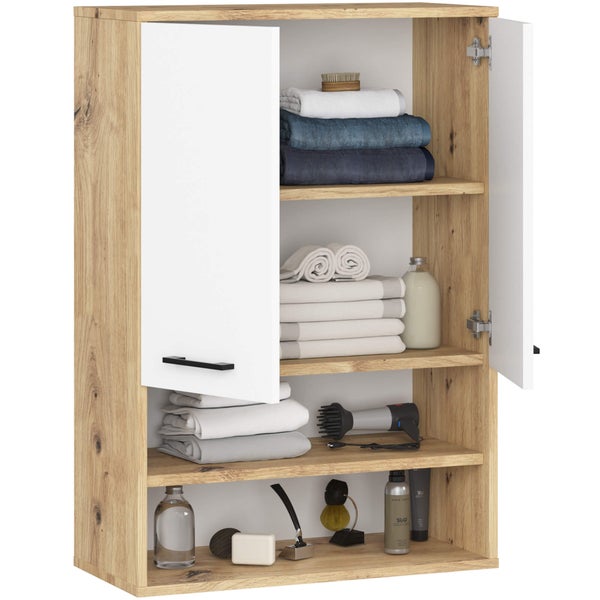 Badezimmerschrank mit Regalen zur Aufbewahrung von Handtüchern und Badartikeln