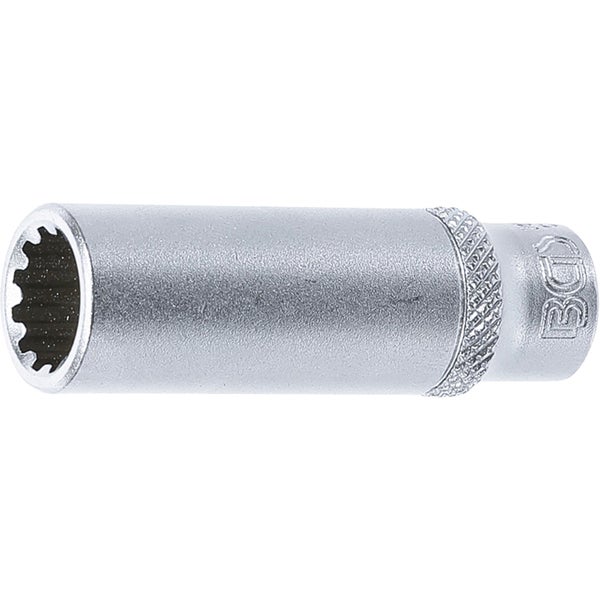 BGS Steckschlüssel-Einsatz Gear Lock tief Antrieb Innenvierkant 6,3 mm (1/4) SW 10 mm - 10160