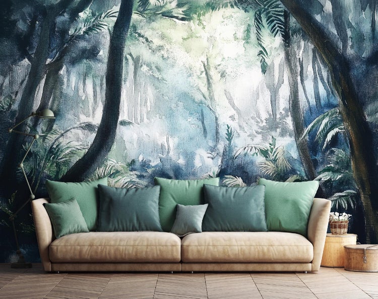 Fototapete Wald Dschungel Wohnzimmer Vlies Tapete 400x280 cm