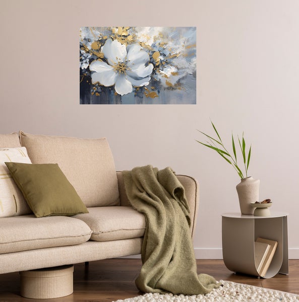 Wandbild Golden Flower, Sticker, selbstklebend, Bild, Blume, gold WAP00018 Format:  90x60cm