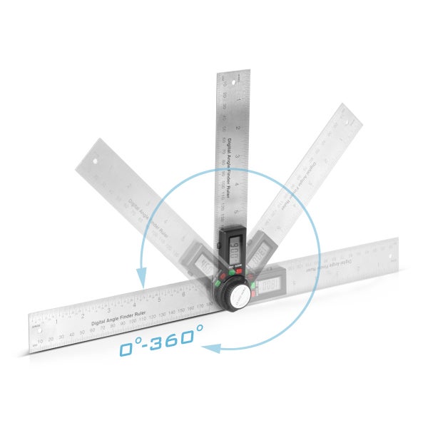 Digitaler Winkelmesser DWM-200 ST mit 180 mm Messbereich 360°