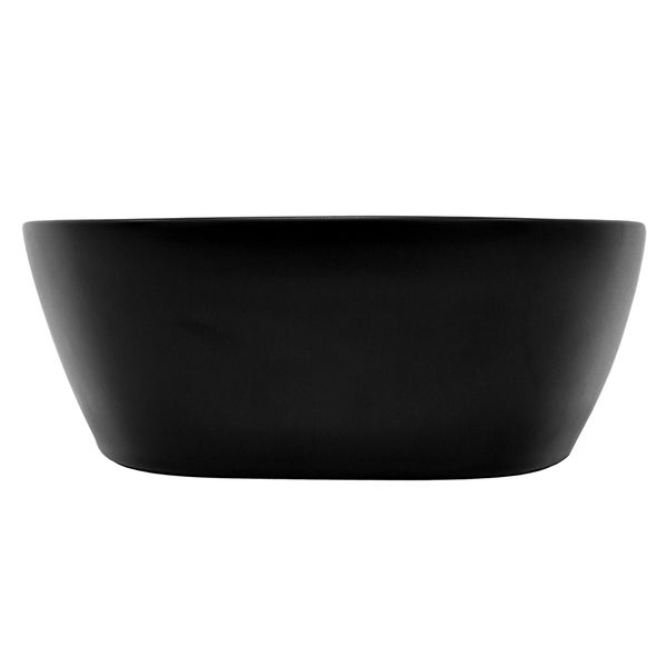 ML-Design Waschbecken aus Keramik Schwarz 605x385x140 mm mit Ablaufgarnitur, Abgerundeten Ecken, Aufsatzwaschbecken, Moderne Waschtisch, Waschschale Waschplatz Handwaschbecken, für Badezimmer/Gäste-WC