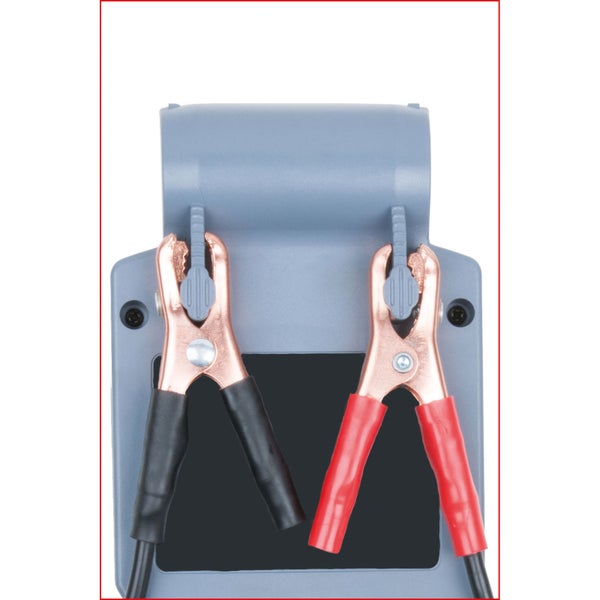 Batterieladegerät mit roter und schwarzer Klemme