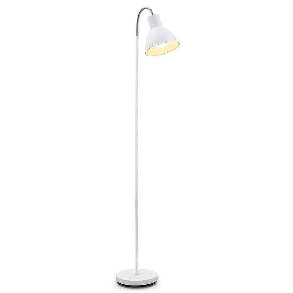 Stehlampe - Schalter, schwenkbar, E27 Fassung, max. 25W, Weiß