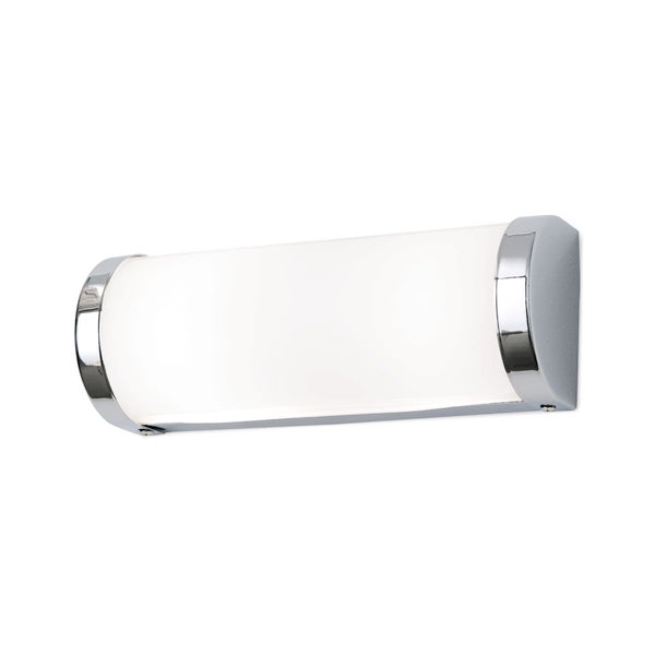 Moderne Wandleuchte in halbkreisförmigem Design mit Metallgehäuse und satiniertem Diffusor für eine gleichmäßige Lichtverteilung