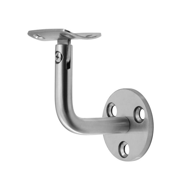 Wandhandlaufhalter aus Metall mit runder Montageplatte und verstellbarem Auflageflansch zur Wandmontage
