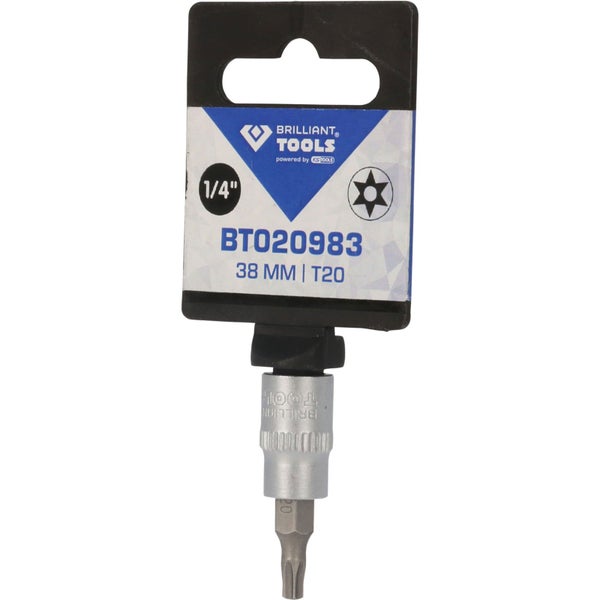 BRILLIANT TOOLS 1/4 Torx-Bit-Stecknuss mit Stirnlochbohrung TB20 - BT020983