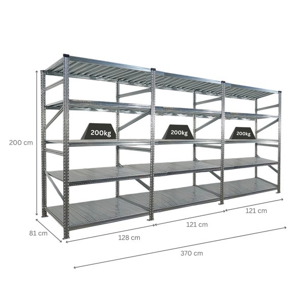 Metall Schwerlastregal mit Abmessungen