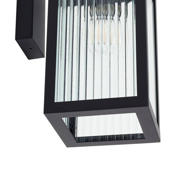 Lindby Wandleuchte außen Bolgar (spritzwassergeschützt (Modern) in Schwarz aus Metall (1 flammig, E27) - Außenwandleuchten Wandlampe Led Außenlampe Outdoor für Außenwand/Hauswand Haus