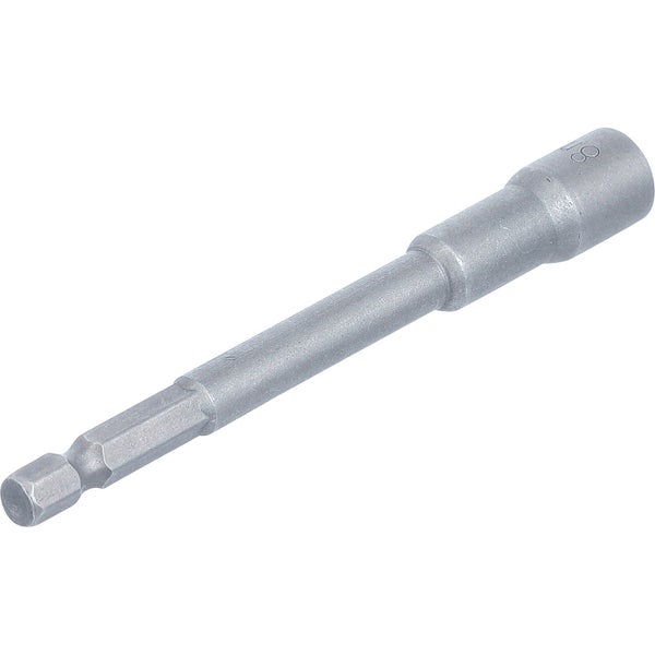 BGS Steckschlüssel-Einsatz Sechskant extra lang für Bohrmaschinen Antrieb Außensechskant 6,3 mm (1/4) SW 8 mm - 2764