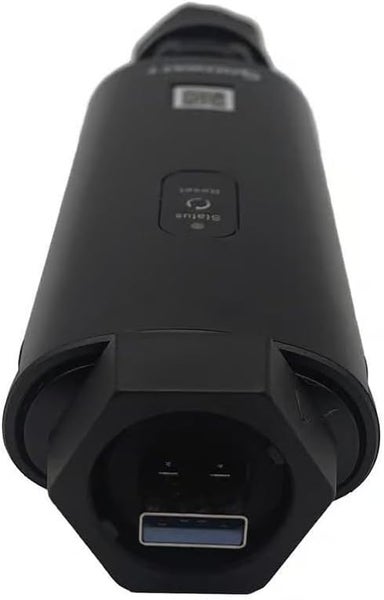 Schwarze Smart Home Steckdose mit USB Anschluss