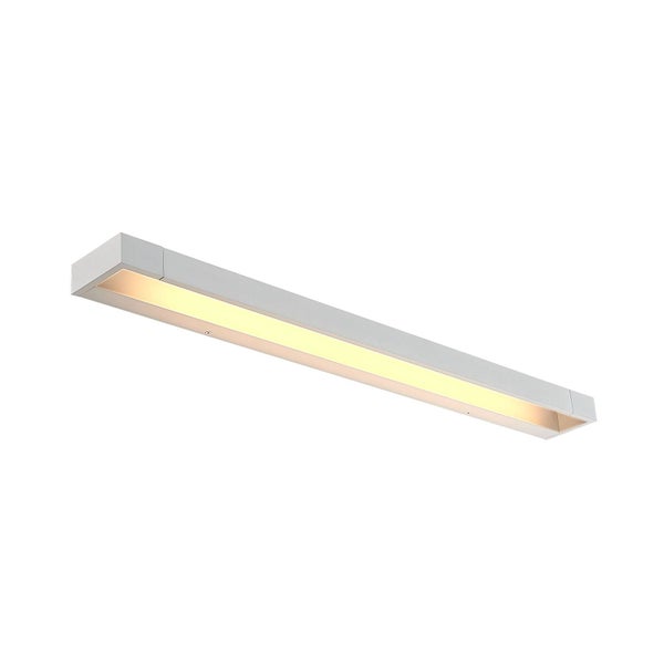 Moderne, rechteckige LED-Wandleuchte in minimalistischem Design mit warmweißem Licht.