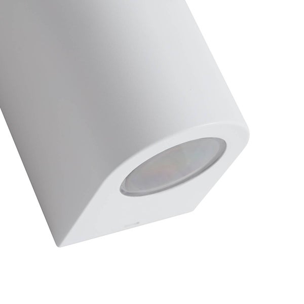 PRIOS Wandleuchte außen Irfan (spritzwassergeschützt (Modern) in Weiß (1 flammig, GU10) - Außenwandleuchten Wandlampe Led Außenlampe Outdoor für Außenwand/Hauswand Haus