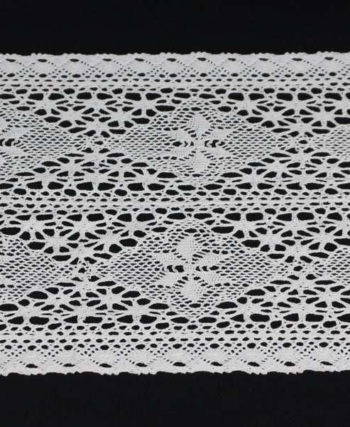 FRANK FLECHTWAREN | Tischläufer Häkelblümchen, POLYESTER, 40 x 140 cm