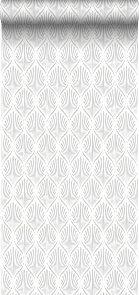 Duro Tapete Art Decó Muster Grau - 53 cm x 10.05 m - 661156