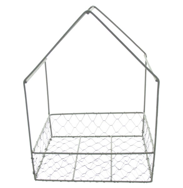 FRANK FLECHTWAREN | Drahtobjekt Landhaus, METALL, 22 x 18 x 30 cm