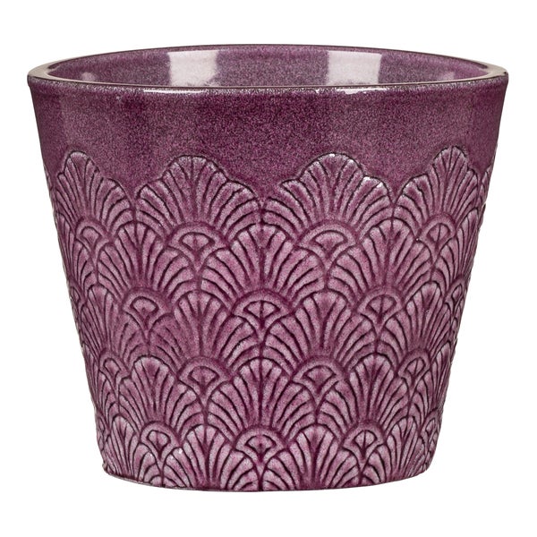 Scheurich Peacock, Blumentopf aus Keramik,  Farbe: Vintage Violet, 20,8 cm Durchmesser, 17,5 cm hoch, 3,5 l Vol.