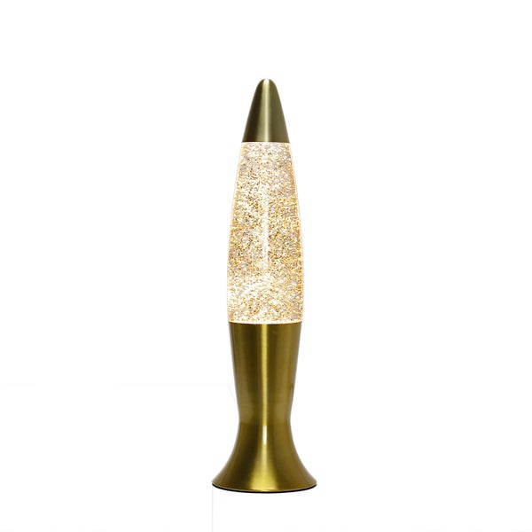 Dekorative Lavalampe mit Glittereffekt.