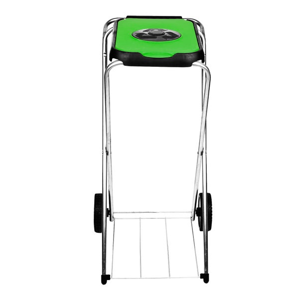 BigDean Müllsackständer SwingFix GRÜN 120L - Müllbeutelhalter Blauer Gelber Sack Ständer Mülleimer Müllbeutelständer Müllsackhalter mit Rollen & Flascheneinwurf