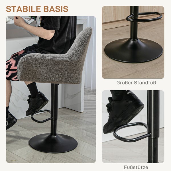 Stehlampe mit bogenförmigem Arm und rundem Lampenschirm