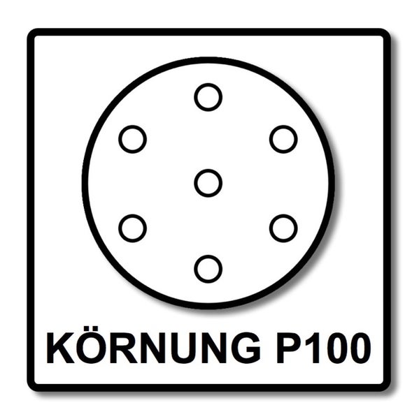 Festool STF D225/128 Schleifscheibe Granat P100 225 mm 100 Stk. ( 4x 205656 ) für Langhalsschleifer PLANEX