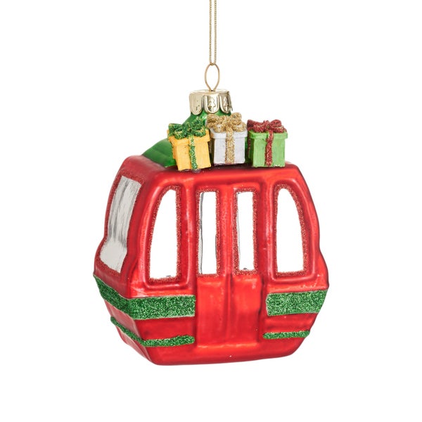 Weihnachtsbaumschmuck Gondel mit Geschenken