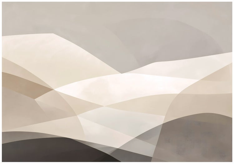 Abstrakte Kunst mit sich überschneidenden Formen