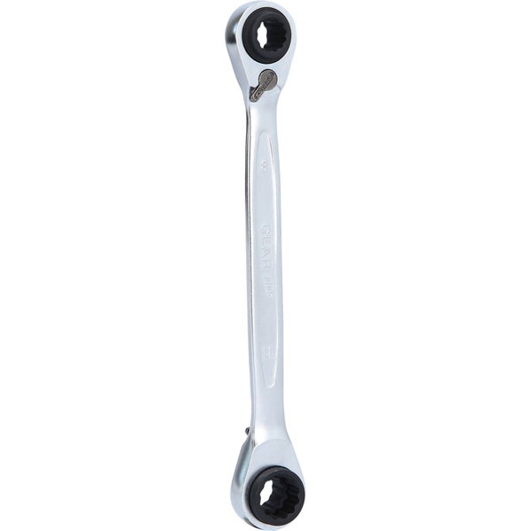 KS TOOLS 4 in 1 GEARplus Doppel-Ratschenringschlüssel umschaltbar 8 x 9 x 10 x 11 mm - 503.4541