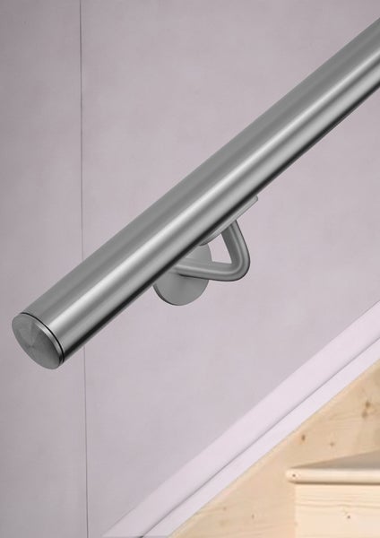 HandyStairs Treppengeländer aus Edelstahl – Durchmesser 42,4 mm – inklusive Halterungen – 100 cm