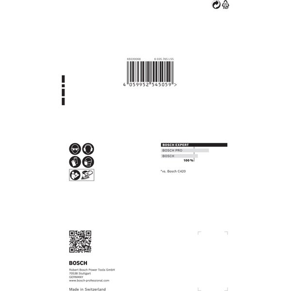 Informationen zu Bosch Produkten, Sicherheitshinweise und Firmenlogo