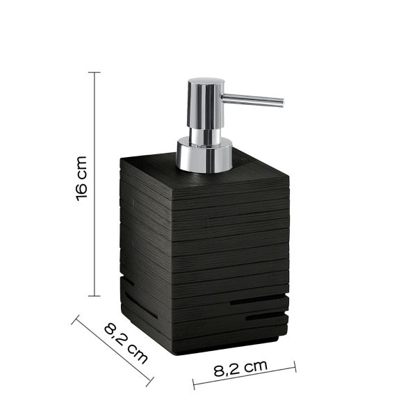 420ml Flüssigseifenspender aus schwarzem Harz | Pervinca