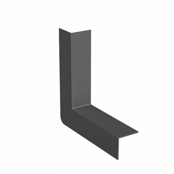 Eckprofil aus Metall in Anthrazit für den Kantenabschluss.