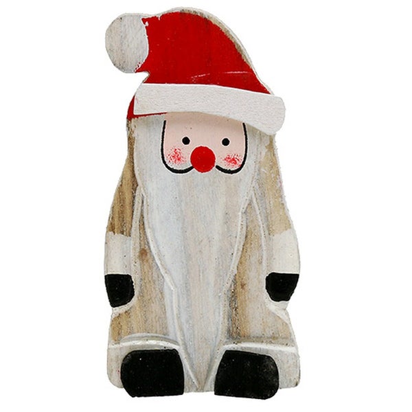 Dekorative Weihnachtsmannfigur aus Holz