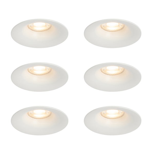 Set mit 6 Einbaustrahlern weiß GU10 50 mm - Gijs