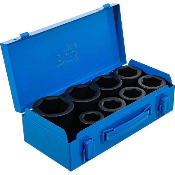 Steckschlüssel-Satz in blauem Metallkoffer