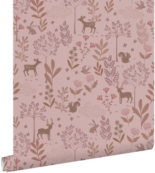 Tapetenrolle mit Waldtiermuster