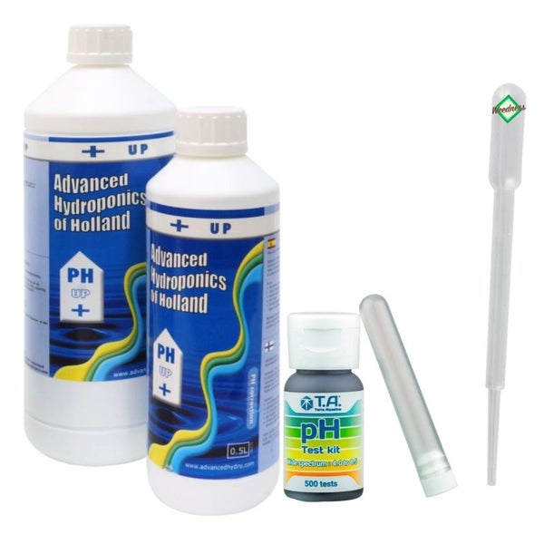 Advanced Hydroponics pH Plus 500 ml mit pH Tester – Effektiver pH-Hebevoller für optimales Wachstum & Blüte, vielseitig einsetzbar (Teich, Pool, Garten)