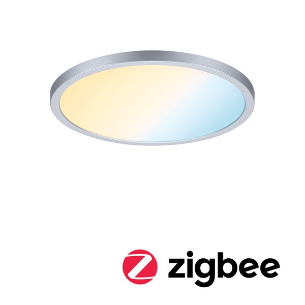 VariFit LED Einbaupanel Smart Home Zigbee 3.0 Areo IP44 rund 230mm 16W 1400lm Tunable White Chrom matt dimmbar