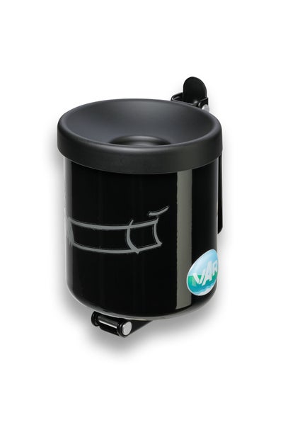 PROREGAL Robuster Ascher Zur Wandmontage 0,6 Liter HxBxT 10 x 9 x 9 cm Stahl Schwarz
