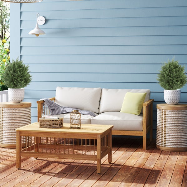 HOMCOM 2er-Set Künstliche Pflanzen 40 cm, UV-beständige Kunstpflanze Zypresse mit 387 Blättern und Erdspieß für Wohnzimmer Schlafzimmer Büro Garten