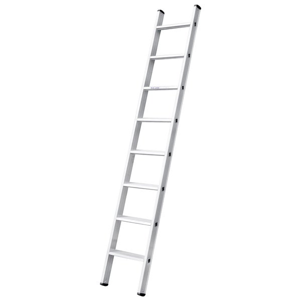 Aluminiumleiter mit sieben Stufen für den flexiblen Einsatz.