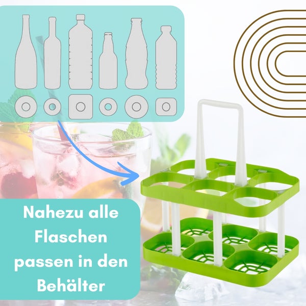 Flaschenträger aus Kunststoff für sechs Flaschen