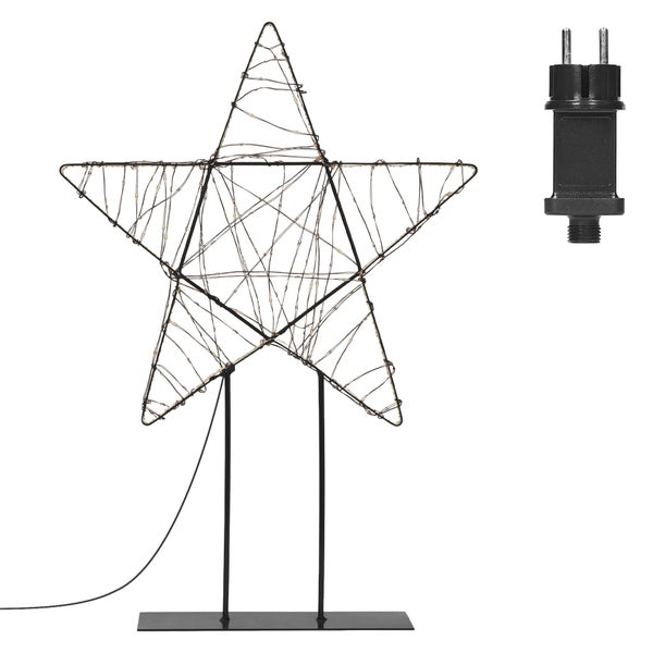 LED Weihnachtsdeko Stern mit Ständer und Netzstecker für den Innenbereich