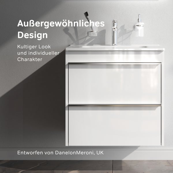 Waschtisch mit zwei Schubladen im Badezimmer