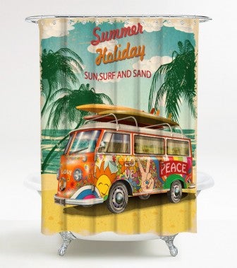 Duschvorhang Summer Bus 180 x 200 cm