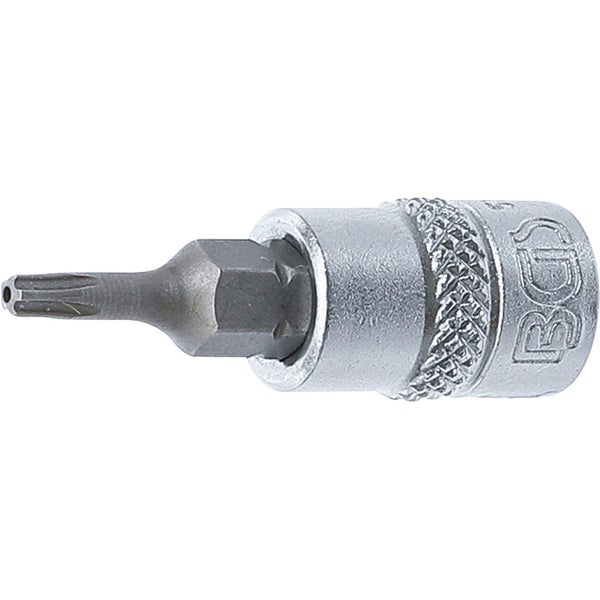 BGS Bit-Einsatz Antrieb Innenvierkant 6,3 mm (1/4) TS-Profil (für Torx Plus) mit Bohrung TS10 - 5184-TS10