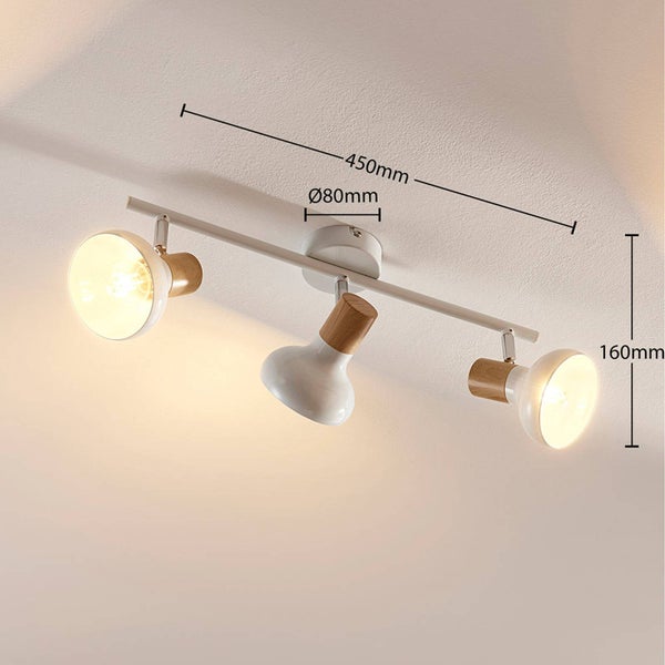Lindby Deckenlampe Metall, Deckenstrahler schwenkbar & drehbar 3x E14 max. 40W ohne Leuchtmittel Deckenspot Spot Strahler Wohnzimmerlampe