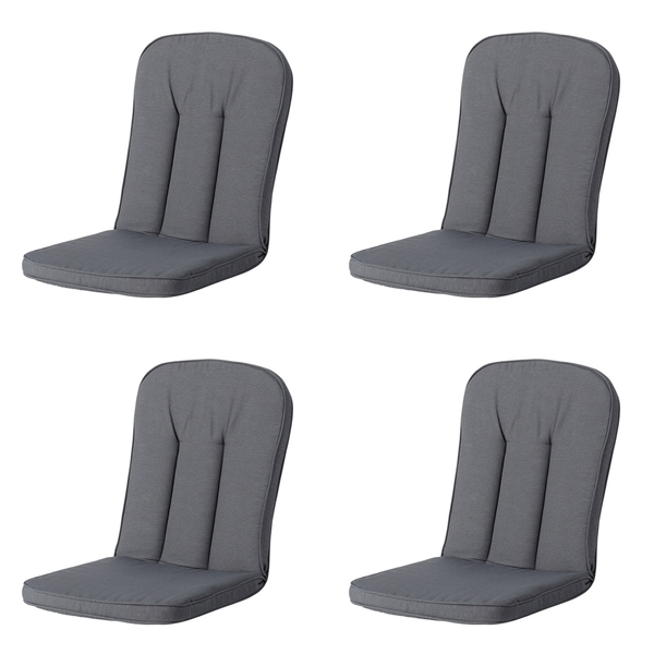 Hochlehnerauflage Carlo / Calvia Panama grau - ca. 100x48 cm - 4er-Set