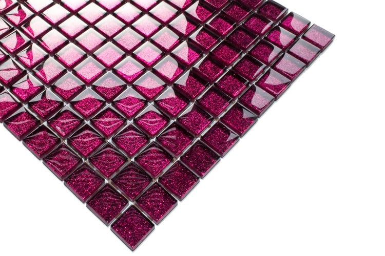 Glasmosaik auf Netz für Bad und Küche 30cm x 30cm  - Lilac Sand
